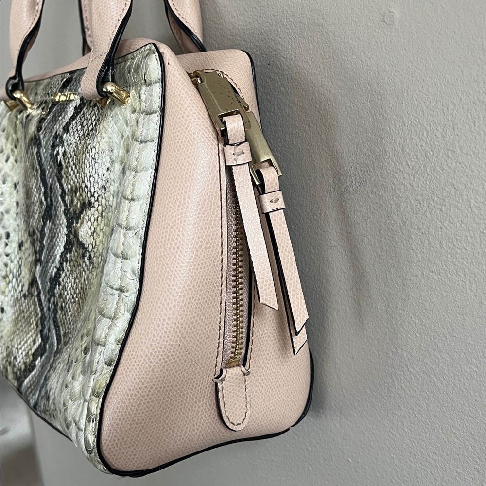 Calvin Klein Pink Liquid Python Small Satchel - image 3